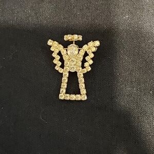 VINTAGE ANGEL RHINESTONE BROOCH